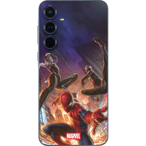 Marvel Spiderman Group Wall Galaxy A55 5G Skin